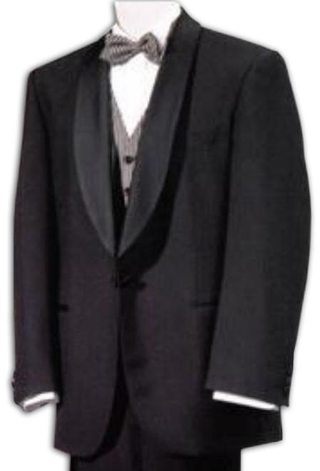 Tuxedo Shawl Collor Superior Fabric 120's Wool Fabric Suit + Shirt + Any Color Bow Tie 