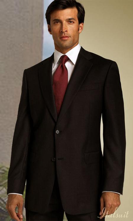 2 Button Style SOLID COLOR brown color shade SHARK SKIN SUIT Side VENT BACK JACKET STYLE WITH 1 Pleated Slacks PANTS 