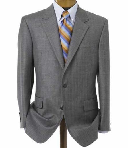Medium Gray 2 Button Style Double Vented Jacket + Flat Front Pants 