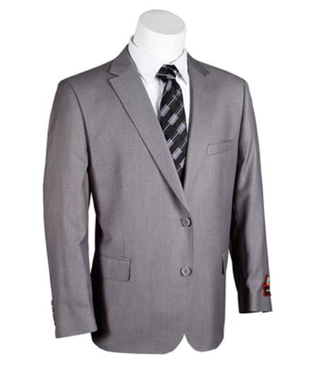 Giorgio Fiorelli 2 Button Style Medium Grey Executive Cut - Portly Suit 