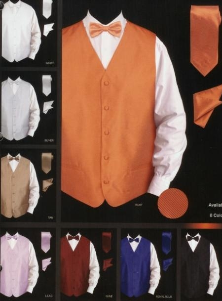 New patterned Satin Dress Tuxedo Wedding Vest Set 