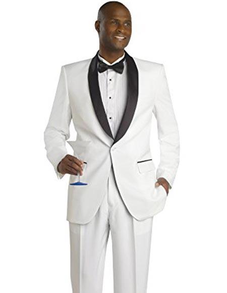  White And Black Lapel Looking Tuxedo Suit ( Jacket and Pants)  For Men Blazer Dinner Jacket 