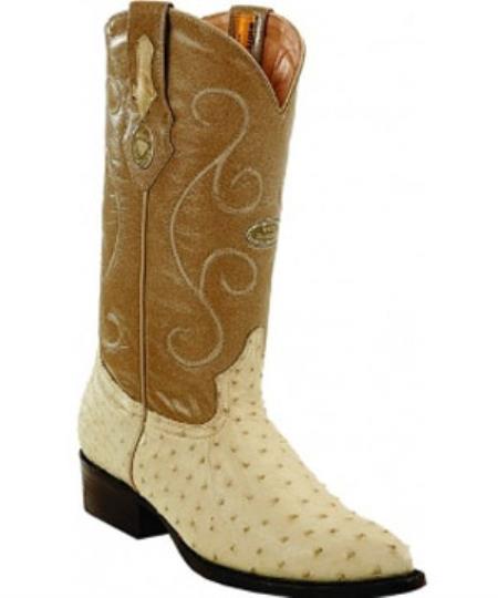 White Diamonds Handcrafted Genuine Full Quill Ostrich Bone Boots 