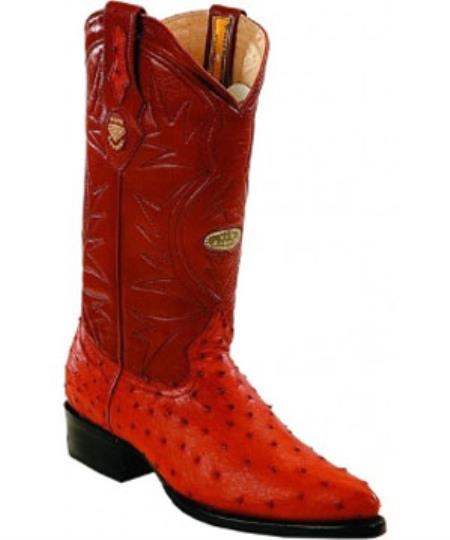 White Diamonds Leather Insole Genuine Full Quill Ostrich Cognac Boots 