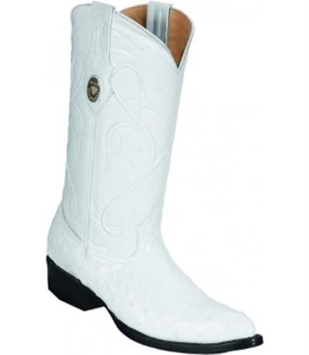White Diamonds Leather Insole Genuine Full Quill Ostrich White Boots 