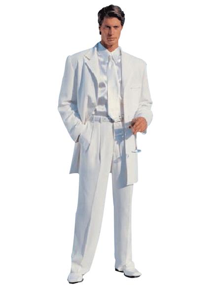 Mens Zoot Suit White Modern Dress Fashion Suit For sale ~ Pachuco men's Suit Perfect for Wedding