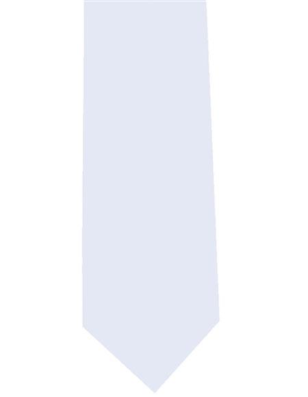 Men's White Extra Long Polyester Neck Tie 
