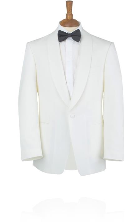 $500 Reg price Gorgio White or Ivory formal tux Jacket with Shawl Lapel 1 Button Style on Online Sale online deal Wool