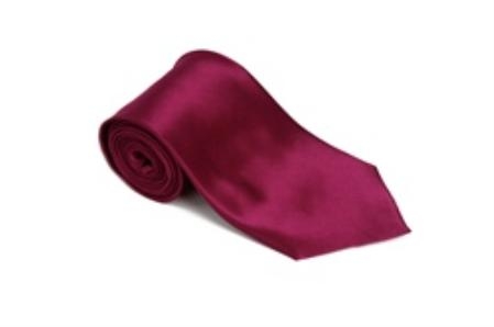 Wildaster 100% Silk Solid Necktie With Handkerchief 