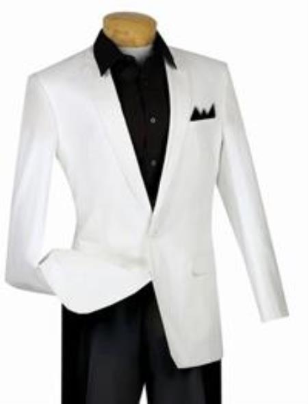 Modern Slim narrow Style Fit Sportcoat White Clearance Sale Online