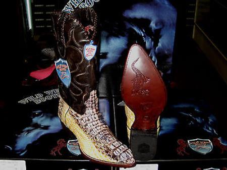 Wild West Natural Genuine Crocodile ~ Alligator skin Western Cowboy Boot (D) 