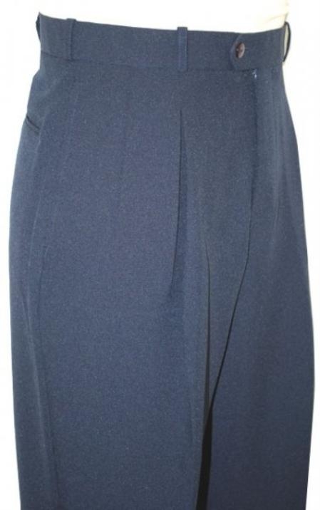 Mens Pleated Dress Pants 1920s 40s Fashion Clothing Look ! Navy Blue Shade Wide Leg Slacks Pleated Slacks baggy dress trousers