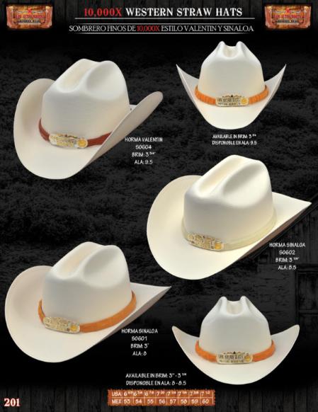 10,000x Norma Style Western Cowboy Straw Hat 