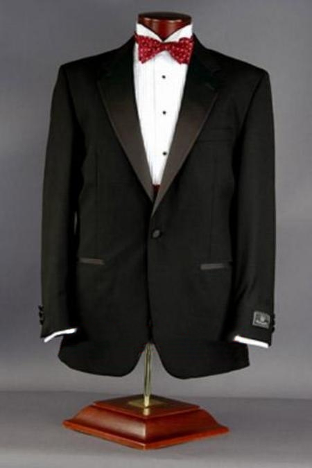 Liquid Jet Black One Button Notch Lapel Superior Fabric 120's Wool Fabric Tuxedo+ Shirt + Bow tie 