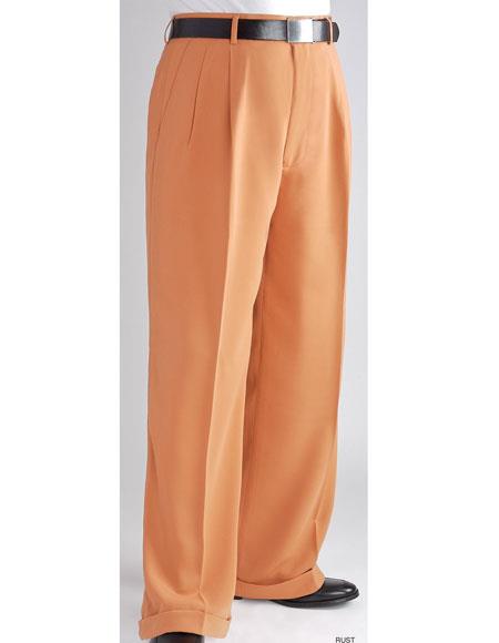  men's 1920s 40s Fashion Clothing Look ! Stylish Wide Leg Pants Peach ~ Light Orangish  