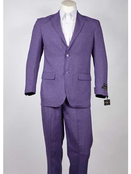  Notch Lapel Purple color shade 2 Button Style Single Breasted Slim narrow Style Fit Suit