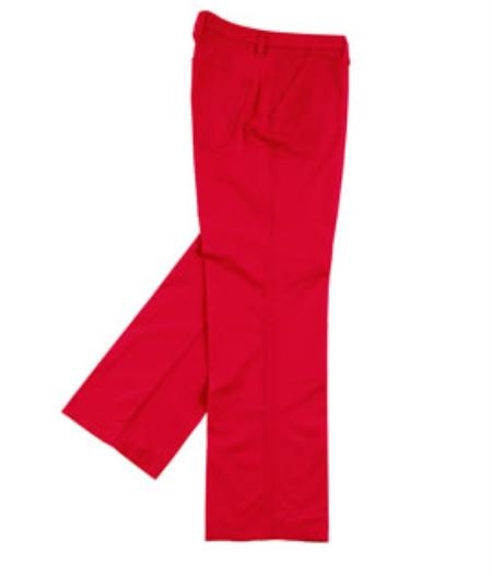 long rise big leg slacks 1920s 40s Fashion Clothing Look ! Wide Leg Triple Pleat Pant red color shade Color 22- Inch\ around the bottom 