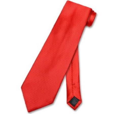  red color shade Horizontal Striped Design Neck Tie 