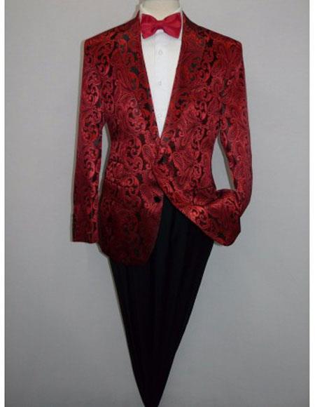  Paisley-100 Alberto Nardoni Best men's Italian Suits Brands men's Blazer Red