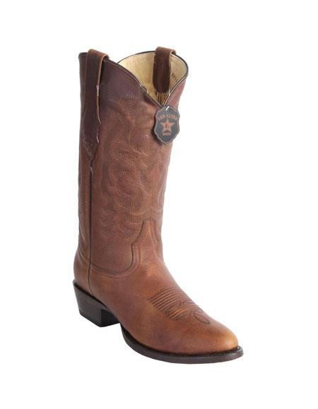  Men's Honey Handcrafted Wild West Genuine Rage Cowboy Leather Round Toe Boots 