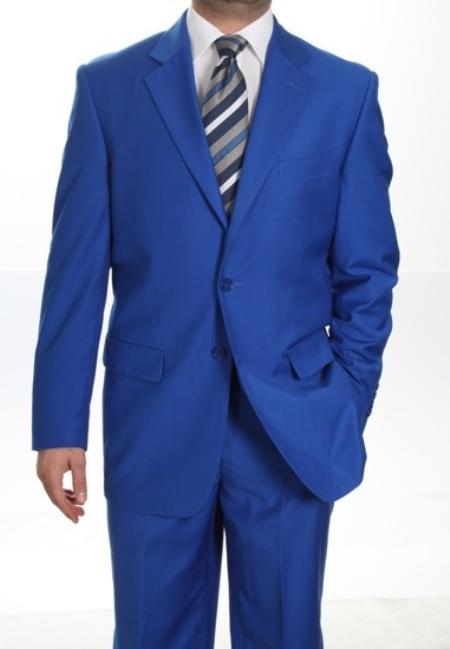 Two Button Suit Royal Blue Suit For Men Perfect  pastel color Jacket Blazer Online Sale + Pants 