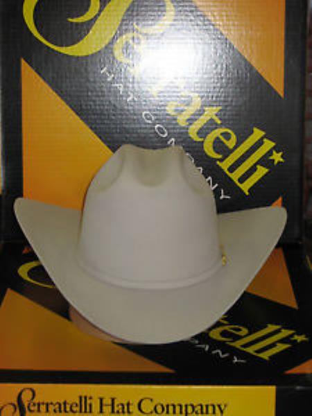 Serratelli Designer 10x El CapiTan khaki Color Platinum 3 1/2 Brim Western Cowboy Hat 