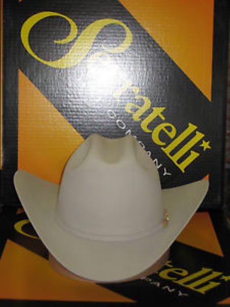 Serratelli Designer 30x San Jose Platinum 3 1/2 Brim Western Cowboy Hat 