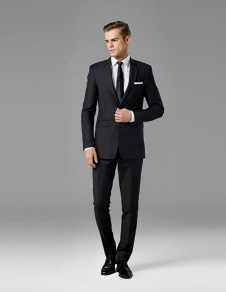  men's Charcoal best Suit buy one get one suits free Suit Wool 