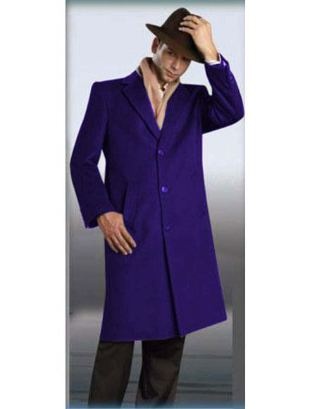  Authentic Alberto Nardoni Best men's Italian Suits Brands Indigo Full Length Coat Wool Topcoat