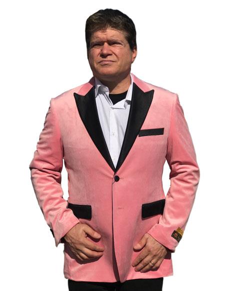  Alberto Nardoni Best men's Italian Suits Brands Ligth Pink Tuxedo Velvet Tuxedo Velour Blazer Sport Coat Jacket Available Big Sizes