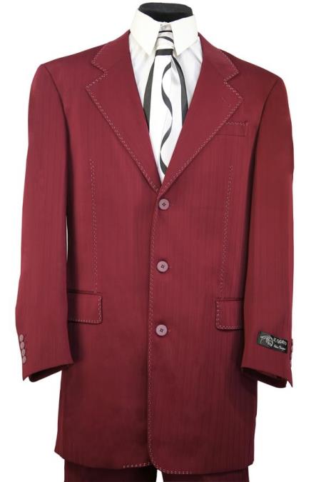  Harlem Maroon Red Notch Lapel Zoot Suit