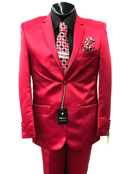  men's Two Button Single Breasted Red Suit For Men Perfect For Prom