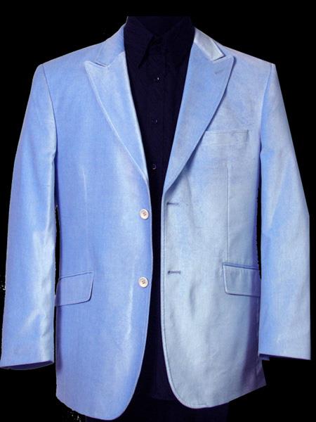  men's Two Button Sky Blue Sport Coat Blazer Jacket 
