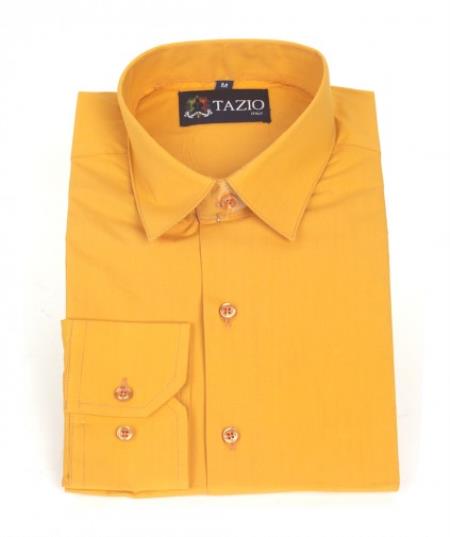 Affordable Clearance Cheap Mens Dress Shirt Sale Online Trendy - Dress Shirt Slim narrow Style Fit - Orange 