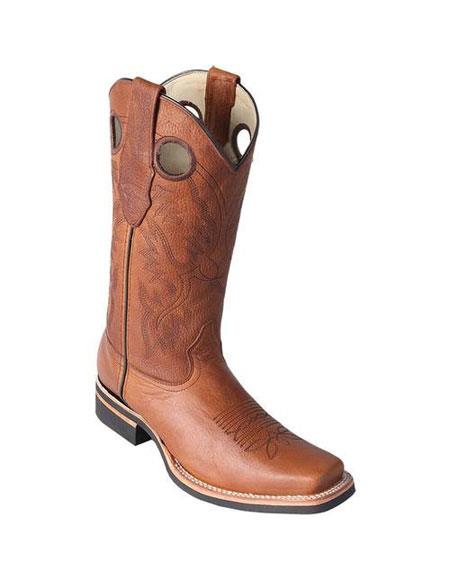  Men's Los Altos Boots Honey Square Toe Boots With Saddle Rubber Sole Handmade 