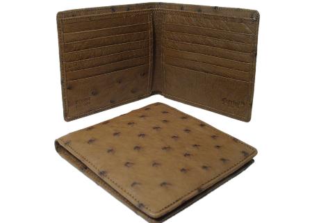 Ostrich Wallet - Kango Tabac Hipster 