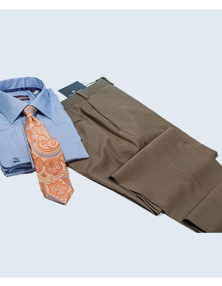  Any Color Matching Shirt & Tie & Wool Dress Pants Package Your Choice Of Colors Mention In Comment Section