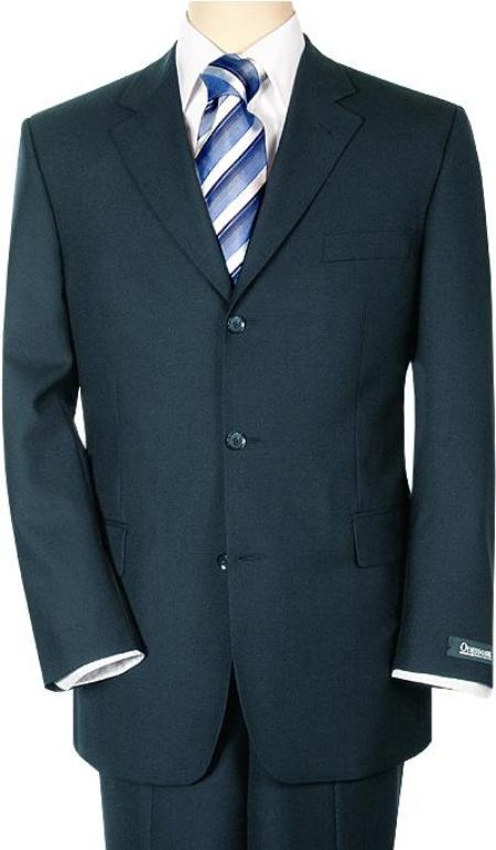 Mid Night Blue Double Liquid Jet Black Vent 3 Buttons Style suit Superior Fabric 140's