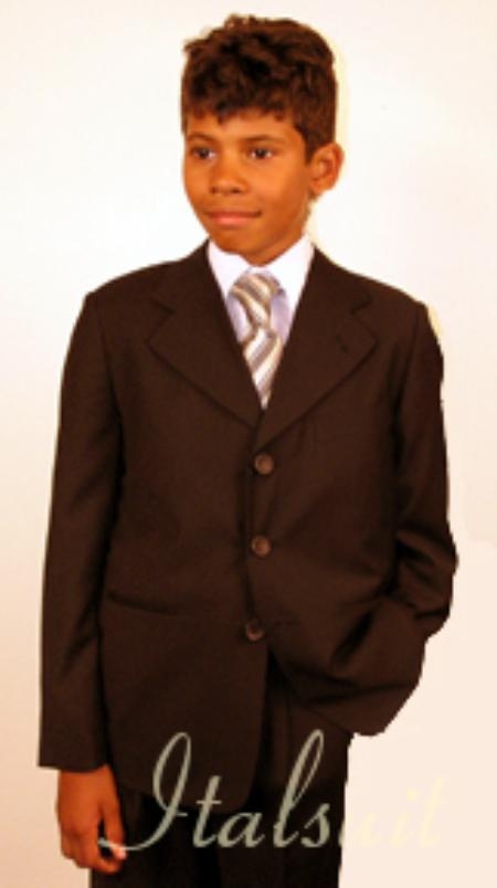 Boys Suits Three Button brown color shade Boys And Men Suit For Kids 