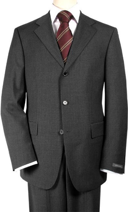 3 Buttons Style Dark Grey Masculine color Gray Side Vent 3 Buttons Style Superior Fabric 150's Wool Fabric