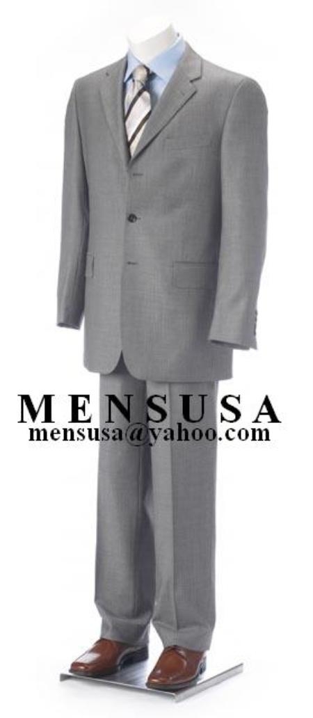 Light Gray 2 or 3 Button Style Business Suit Superior Fabric 140'S Wool Fabric Suits for Online 