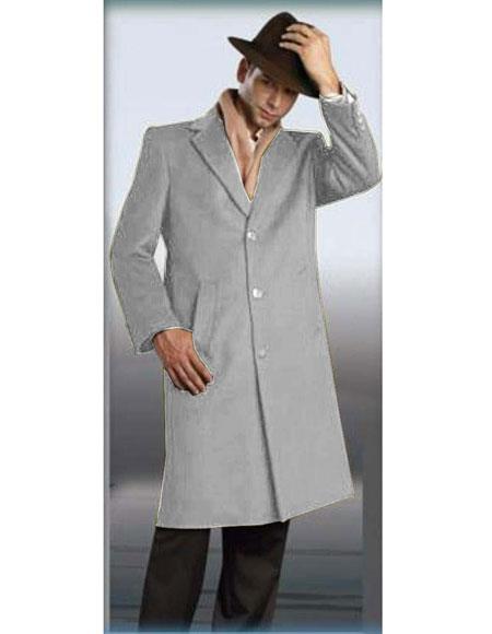  Light Grey Authentic Alberto Nardoni Best men's Italian Suits Brands Brand Full Length Coat Wool Topcoat