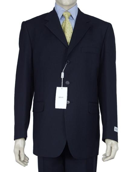 Dress Single Breasted Dark Navy Blue Shade 3 Buttons Style Double Vent Superior Fabric 150's Suit Wool