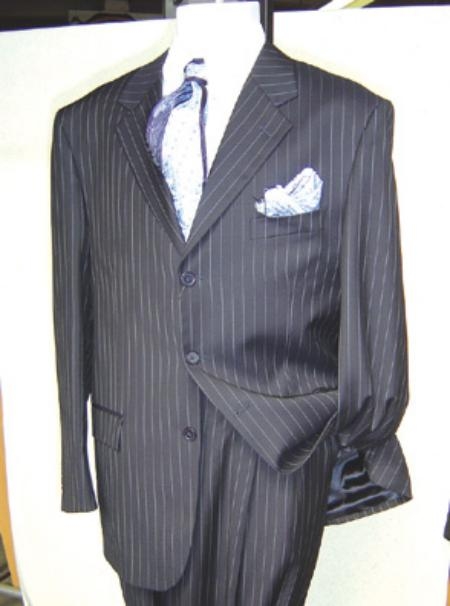 Dress Pinstripe 3 Buttons Style Business Soft & light Weight Fabric Suit 