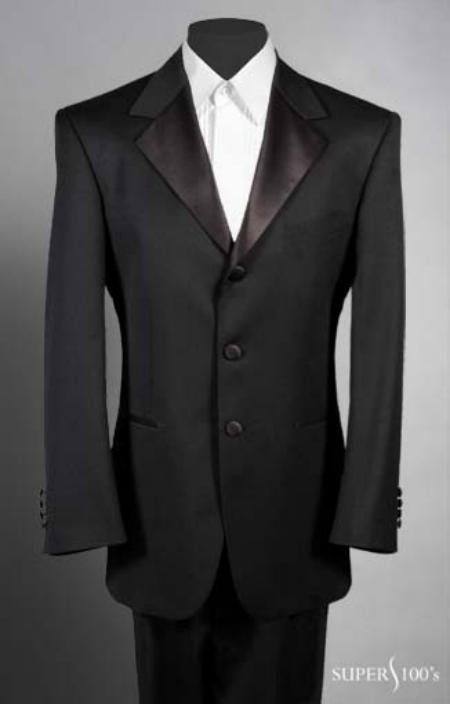 Tuxedo 2-piece, 3 Button Style Single Breasted Superior Fabric 100's Wool Fabric Light Weight Soft Poly~Rayon 