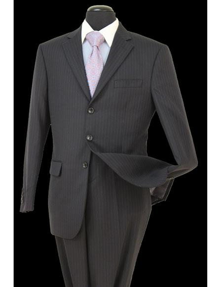  Alberto Nardoni Best men's Italian Suits Brands black Stripe 3 button Wool suit Pleated pants 
