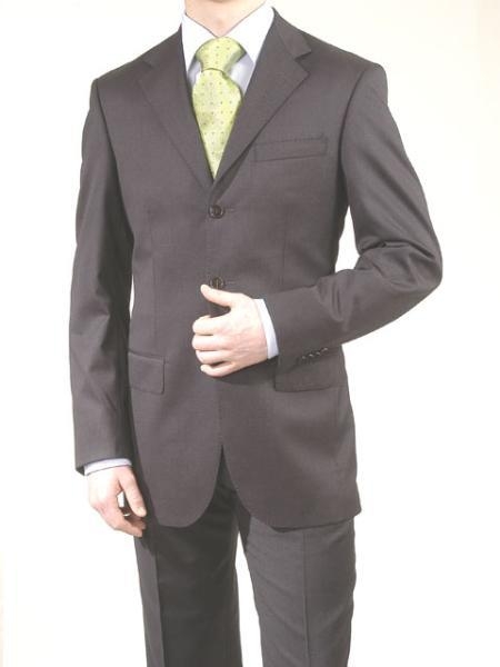 Dark Grey Masculine color Gray 3 Button Style Dress Business Suits for Online On Online Sale 