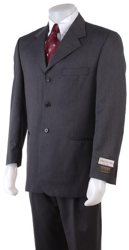 English Gray Double Vent 3 Buttons Style Super150's Wool Fabric Suits for Online 