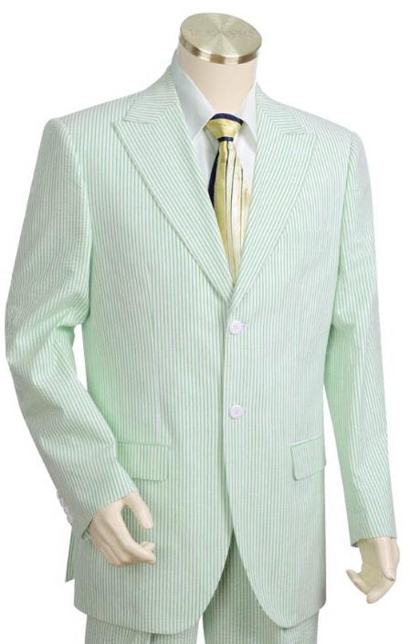 3 Buttons Style Suit ( Jacket and Pants)  For Men Style Comes in White lime mint Wool