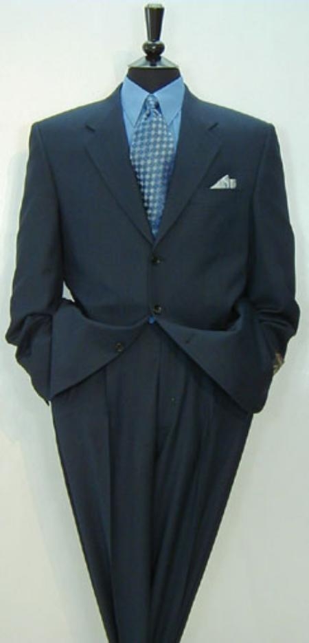 Luxeriouse High End UMO Collezion 3 Buttons Style Superior Fabric 150 Wool Fabric Solid Navy Blue Shade premier quality 